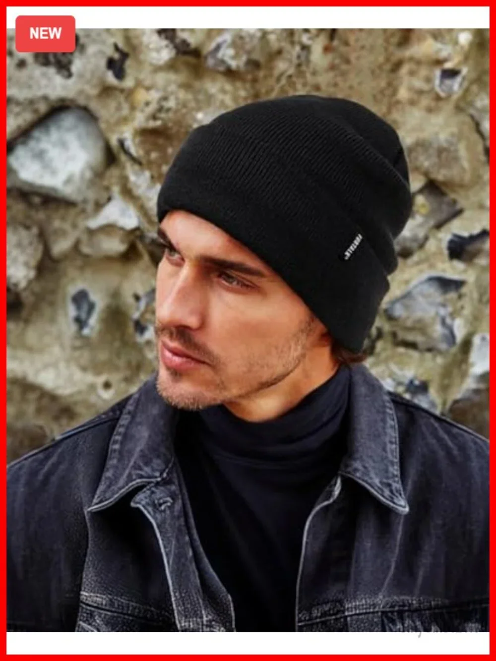 Unisex Thick Knitted Winter Cuffed Beanie 3 Pack Skull Cap